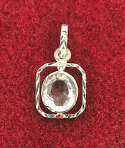 SILVER PENDANT FOR ZODIAC SIGN TAURUS AND LIBRA SQUARE